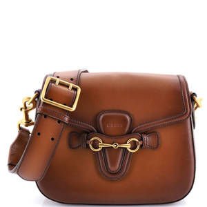 Gucci Medium Lady Web Shoulder Bag Leather